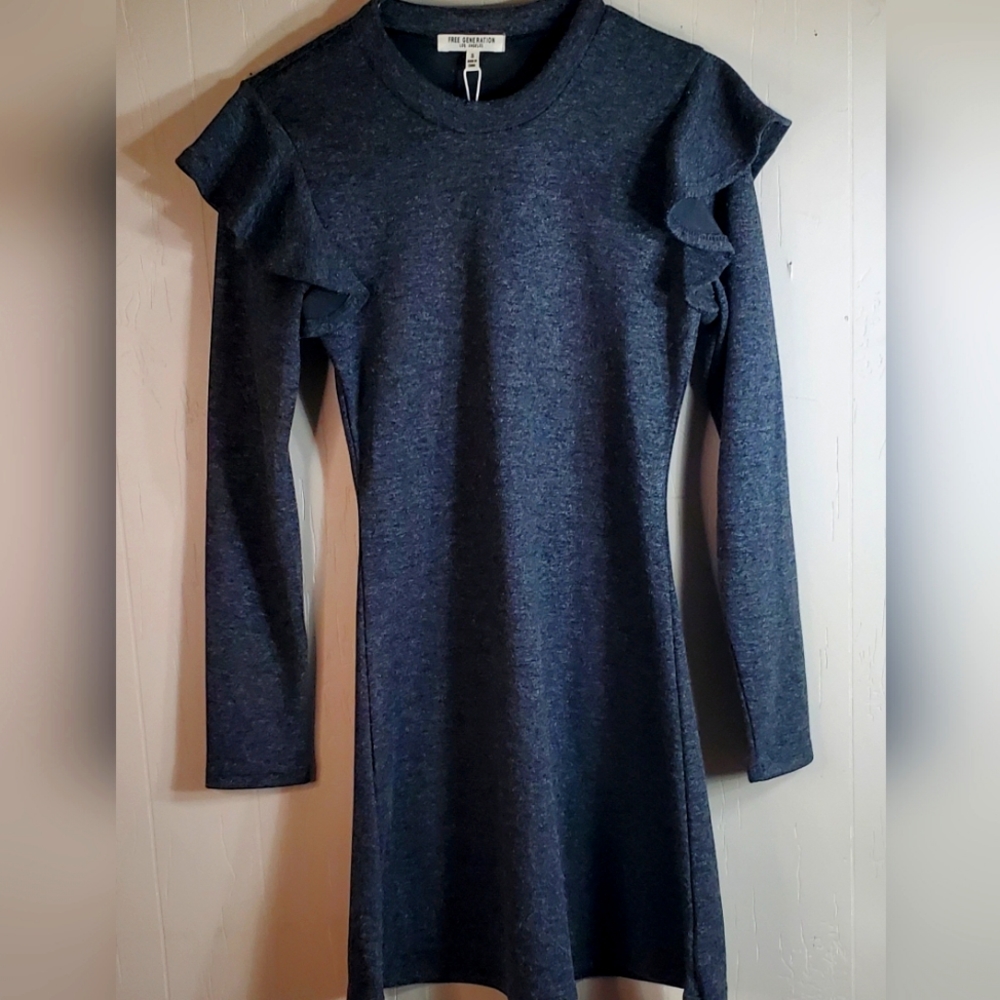NWT metallic charcoal dress